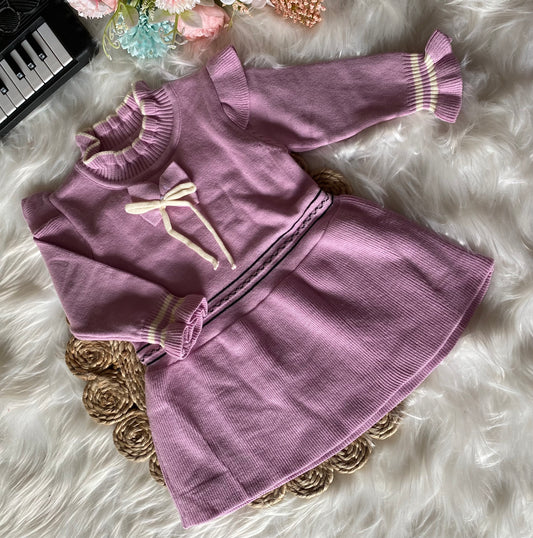 Turtle Neck Purple Frock