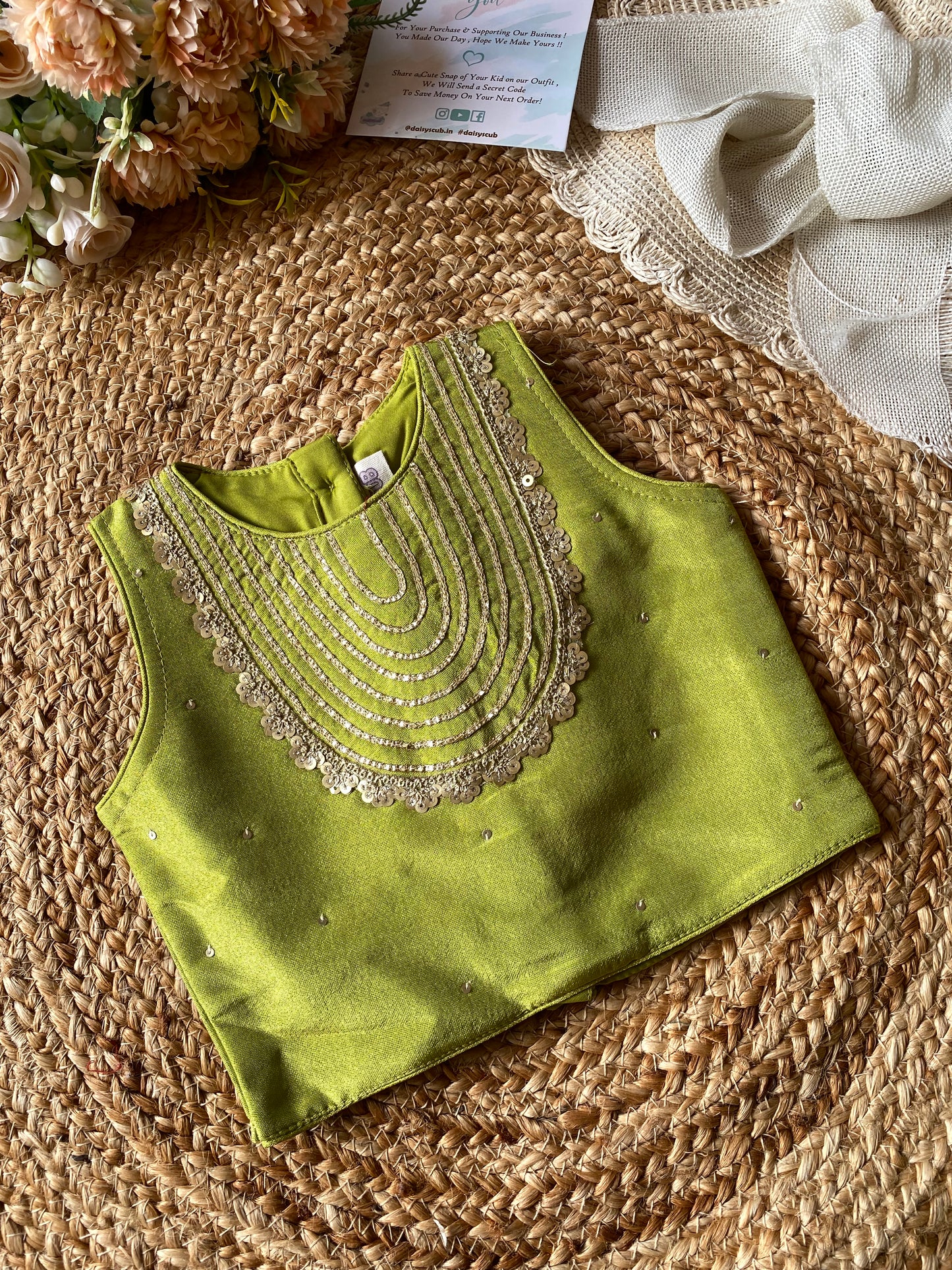 Tissue Sequence Zari Work 3pc Lehenga