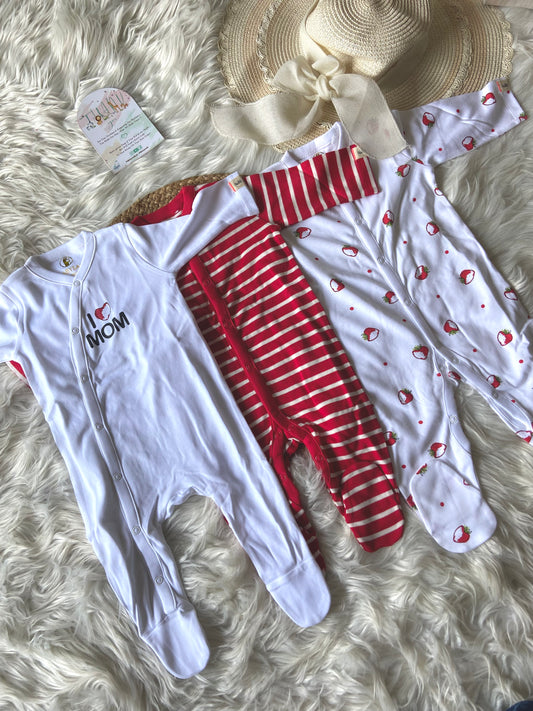 I love Mom Sleepsuit (Pack of 3 )
