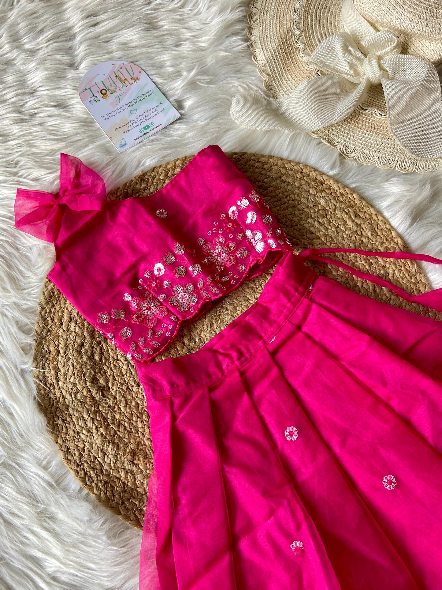 Pink Sequins Embroidery Lehenga