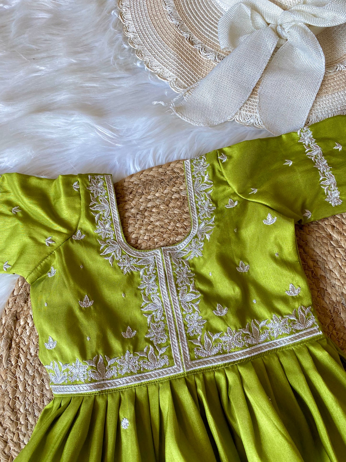 ZarI Embroidery Peplum Lehenga