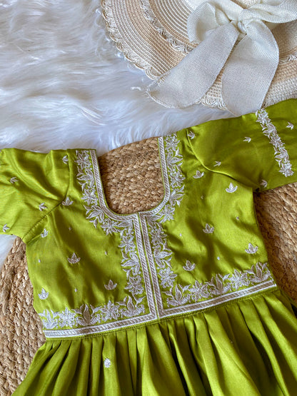 ZarI Embroidery Peplum Lehenga