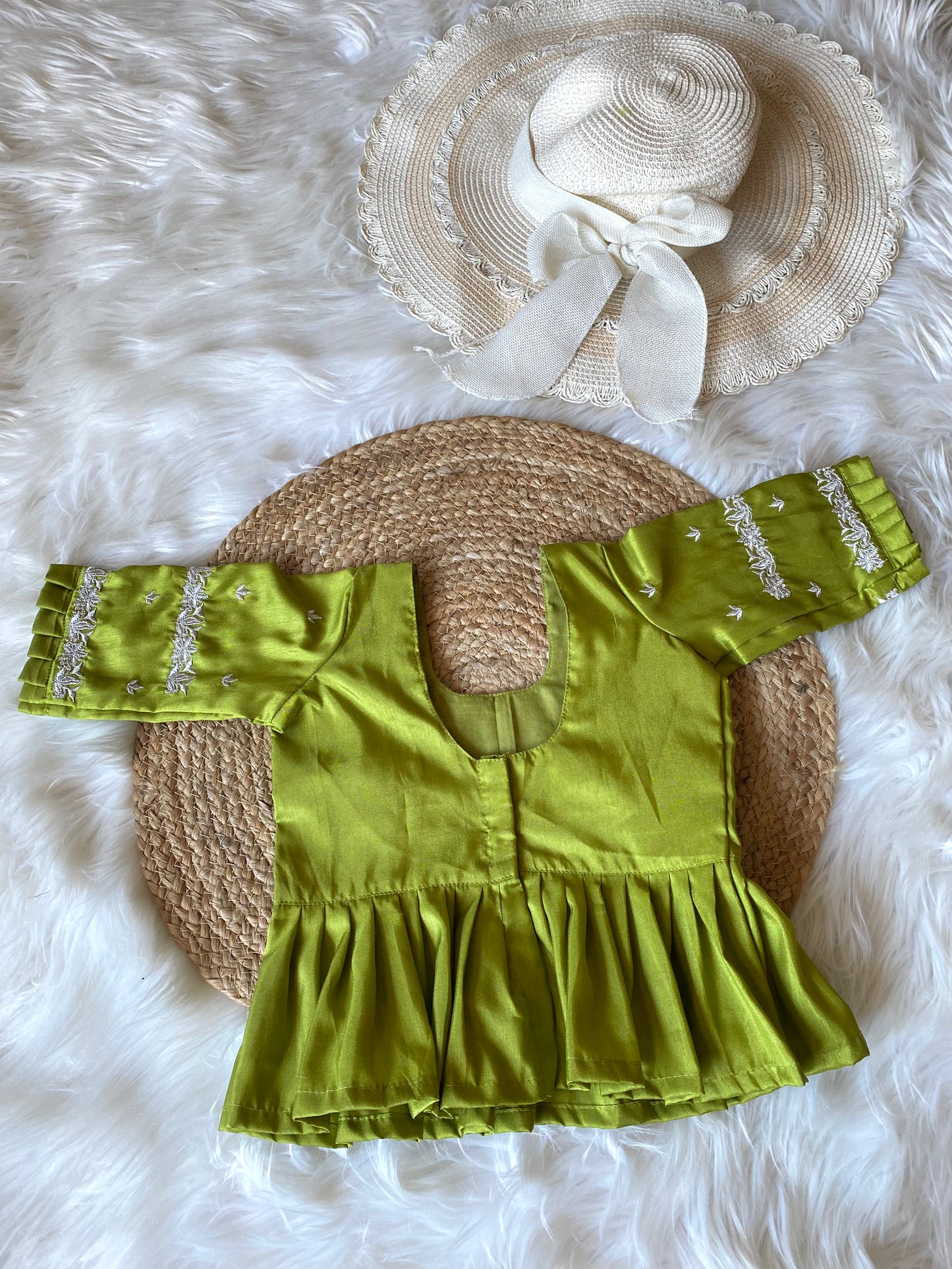 ZarI Embroidery Peplum Lehenga