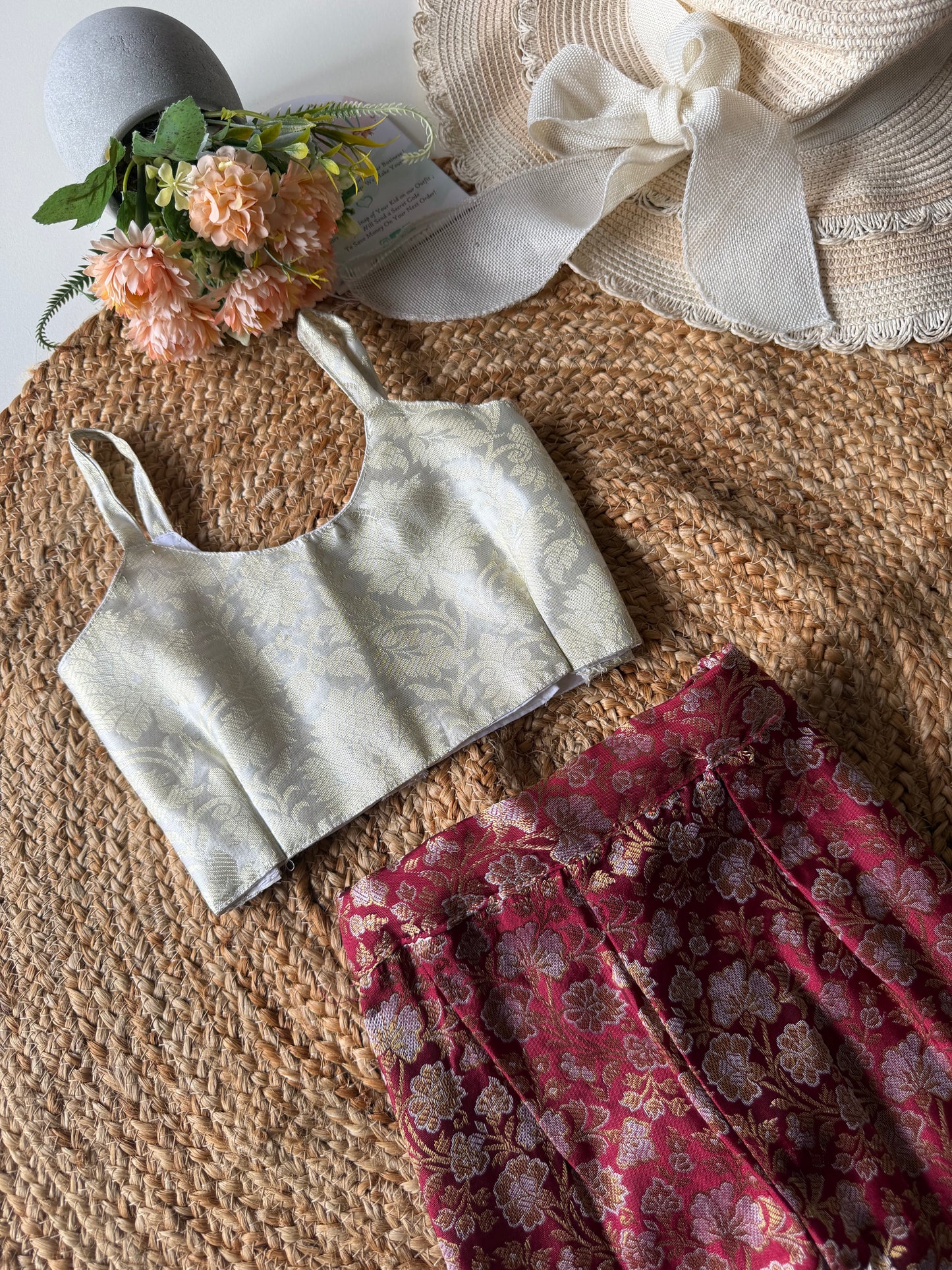 Brocade Ruby Co ord Set