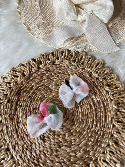 White Floral Hair pin