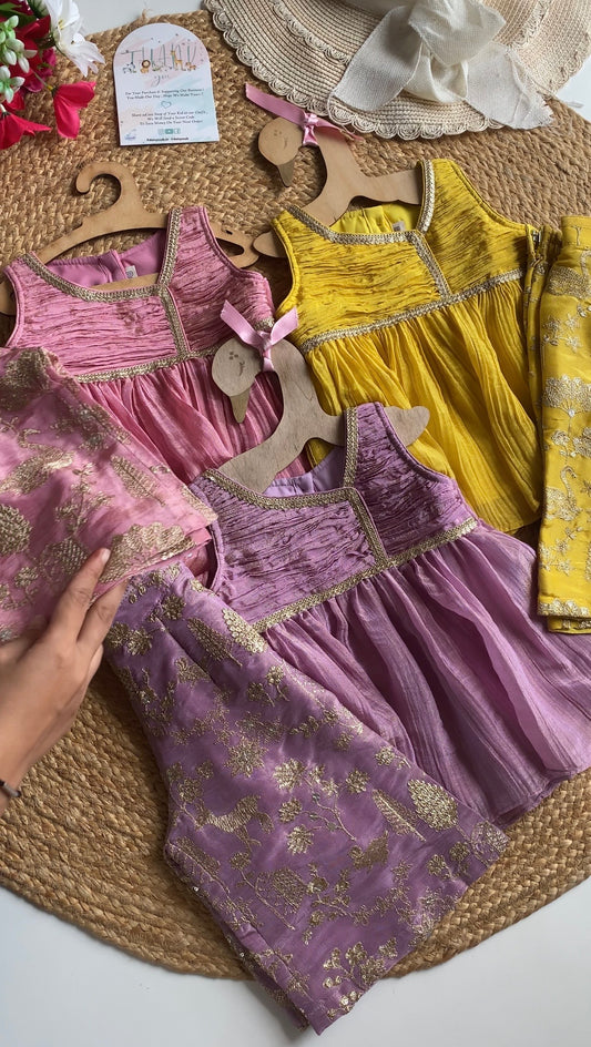 Sequence Embroidery Kurti with Pant and Dupatta in 3 Colors