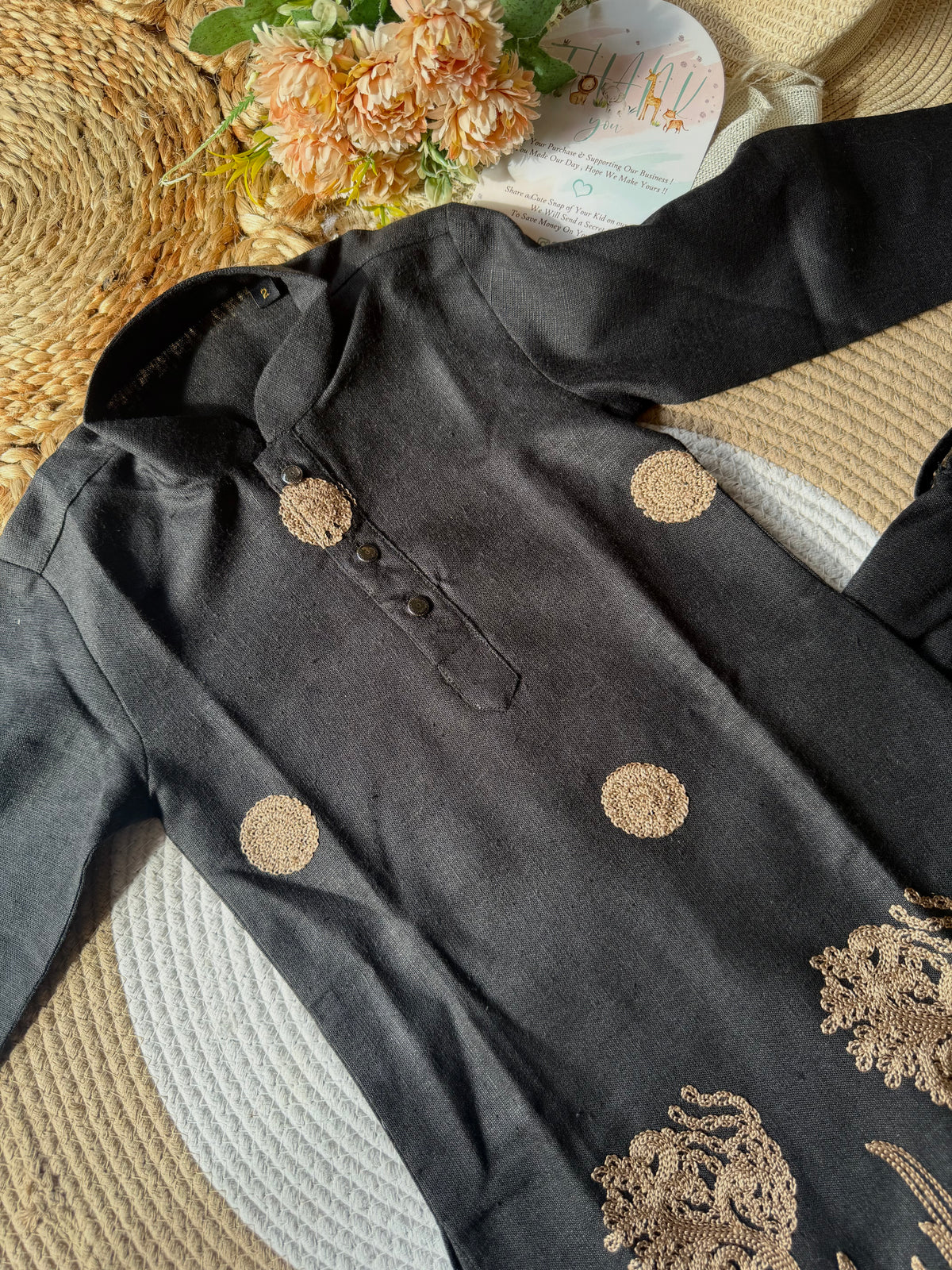 Embroidered Kurta Pyjama Set in 3 Colors