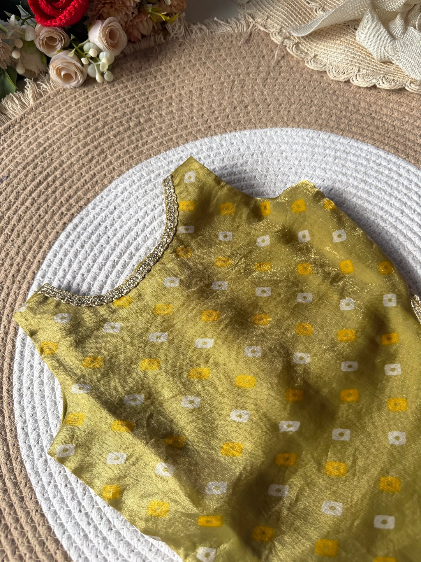 Bandhani Ghungroo Coin Top with Palazzo in 2 Colours