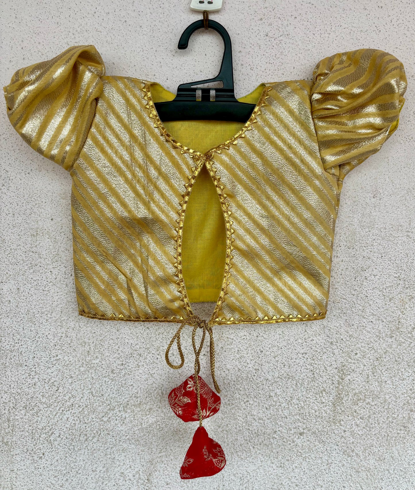 Red Banarasi Jacket Frock