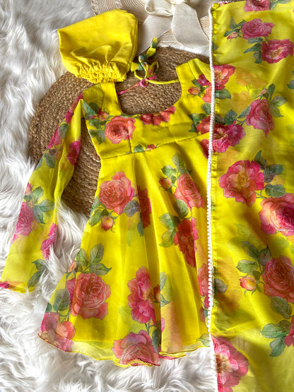 Jhanvi Kapoor Inspired Anarkali Set with Dupatta