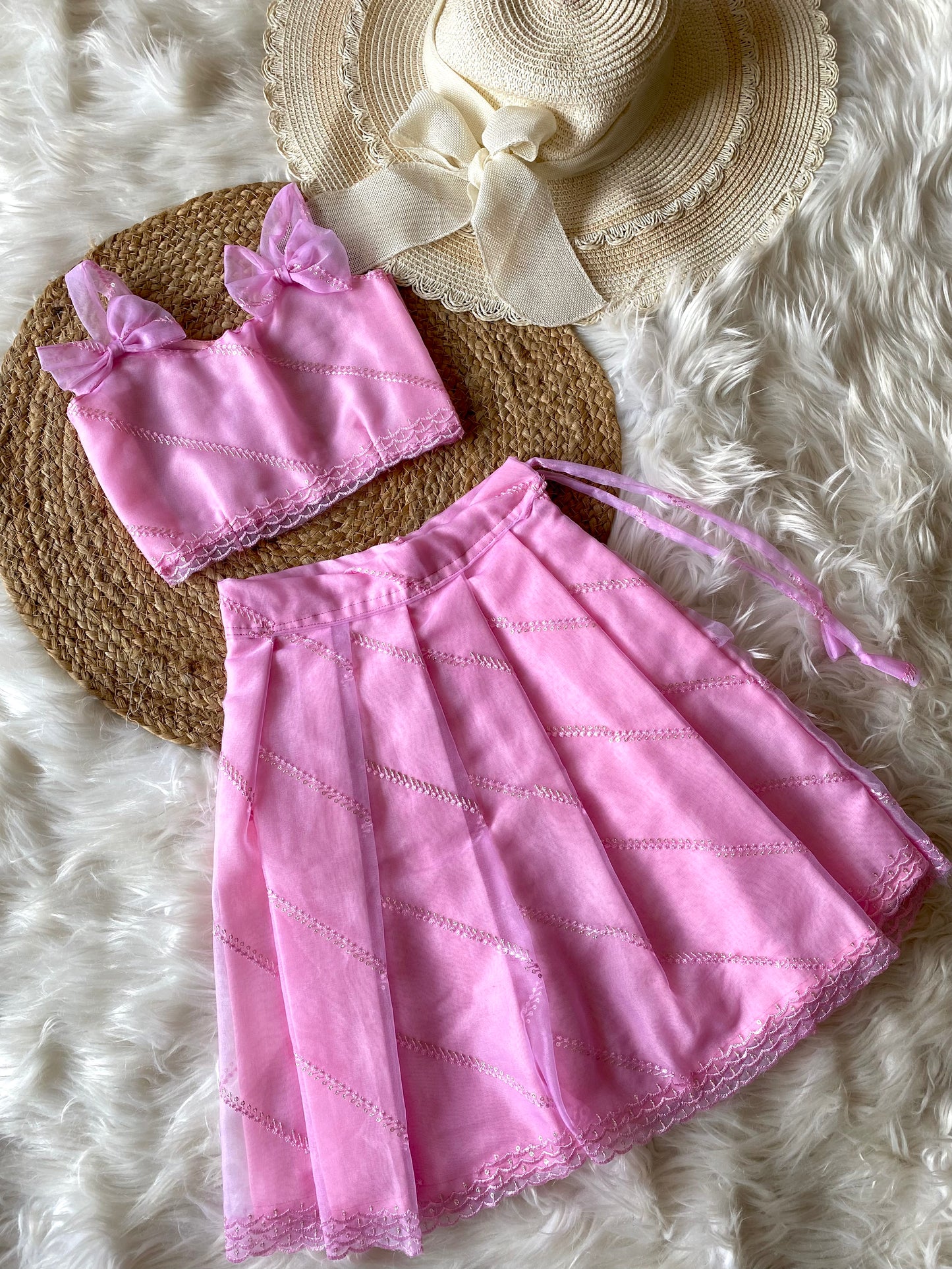 Cross Sequence zari Lehenga