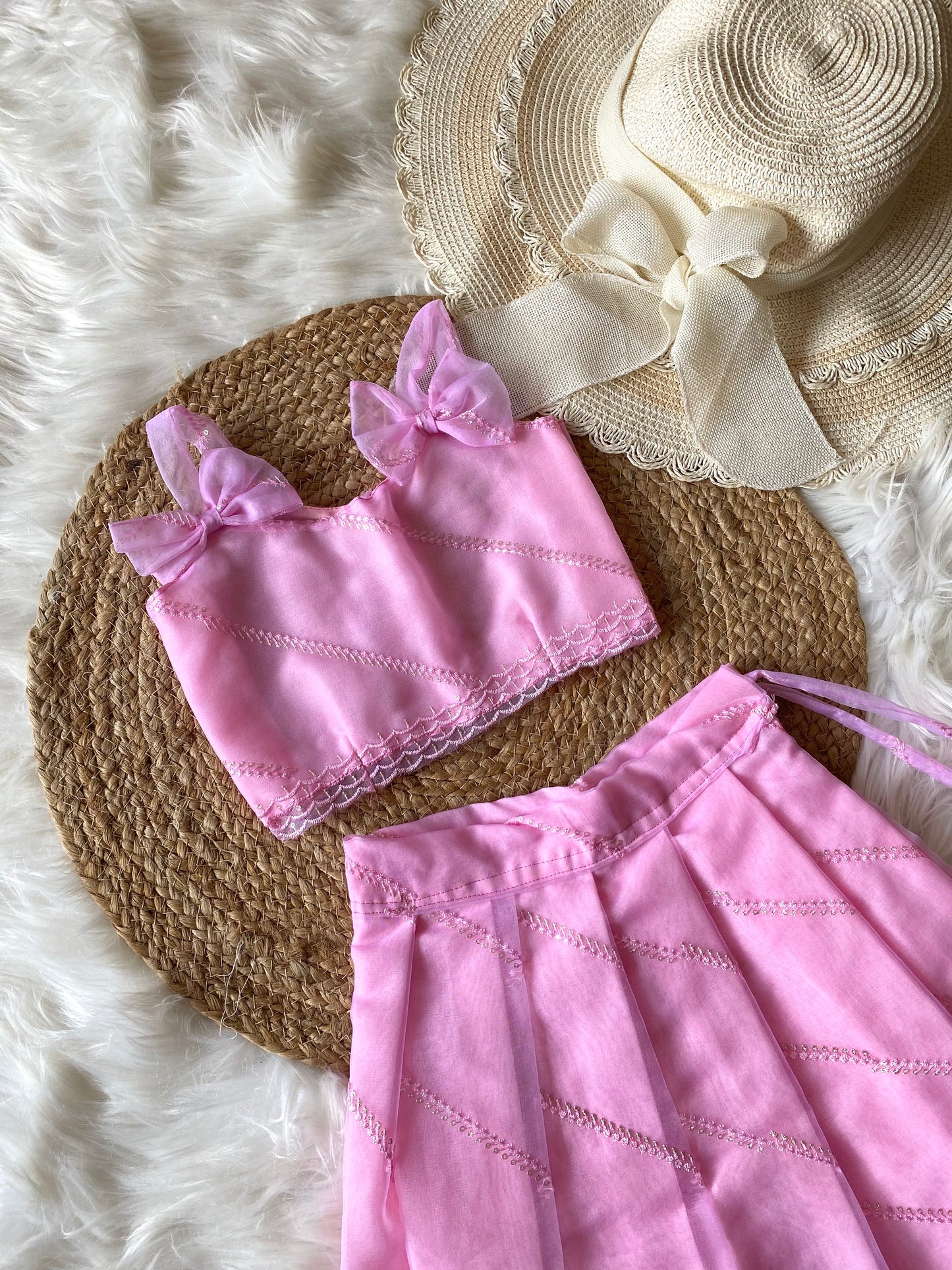 Cross Sequence zari Lehenga