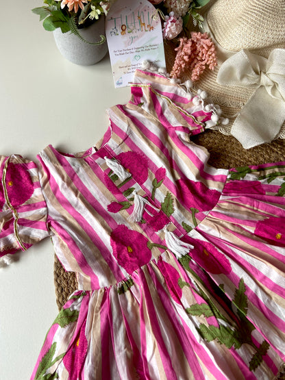 Kids Pure Cotton Peplum Floral Kurti Sets