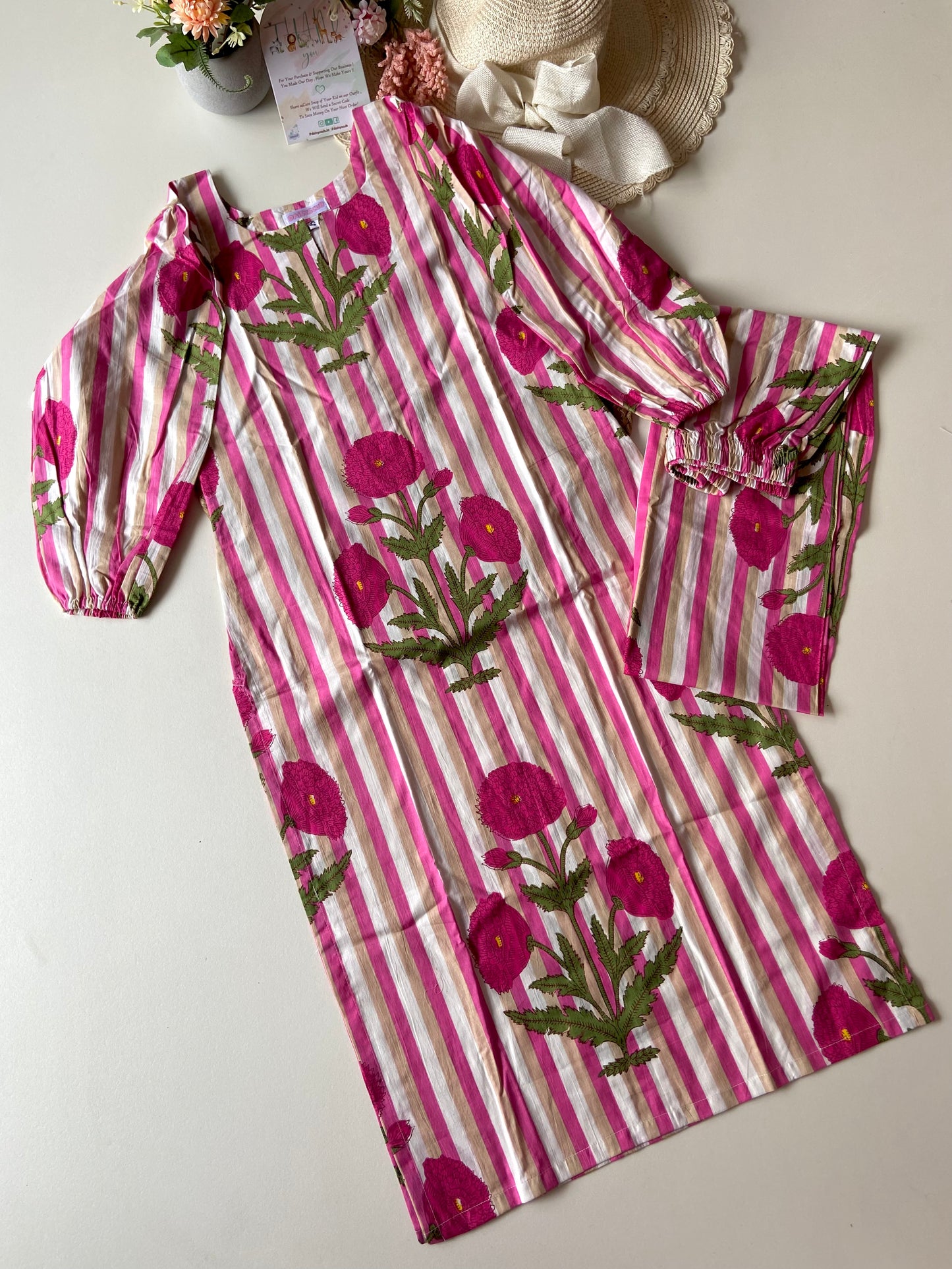 Adult Pure Cotton Floral Kurti Sets