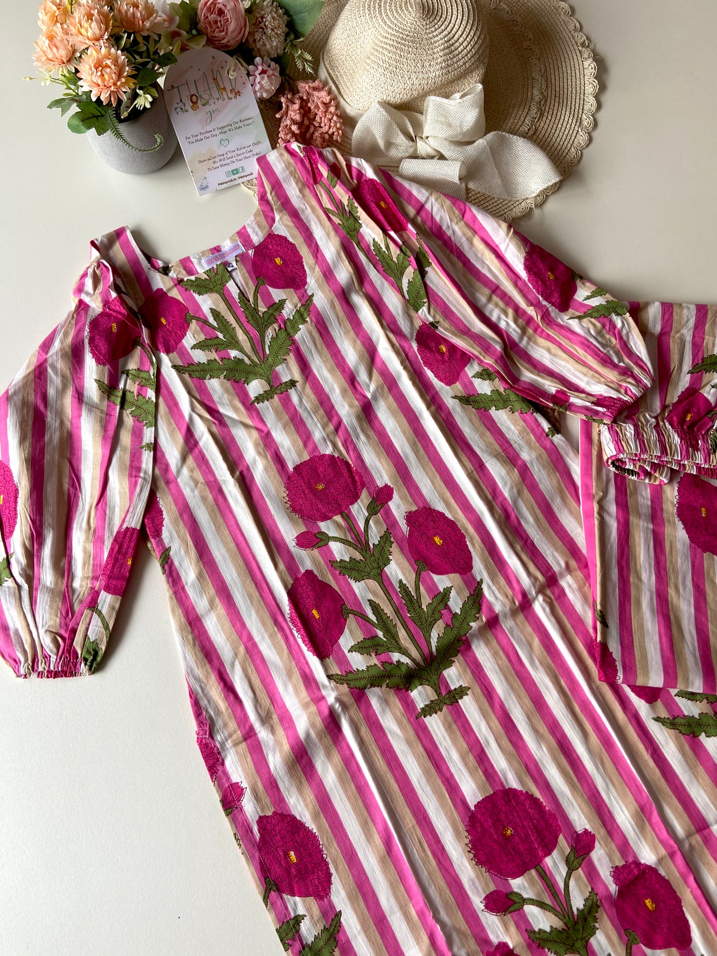 Adult Pure Cotton Floral Kurti Sets