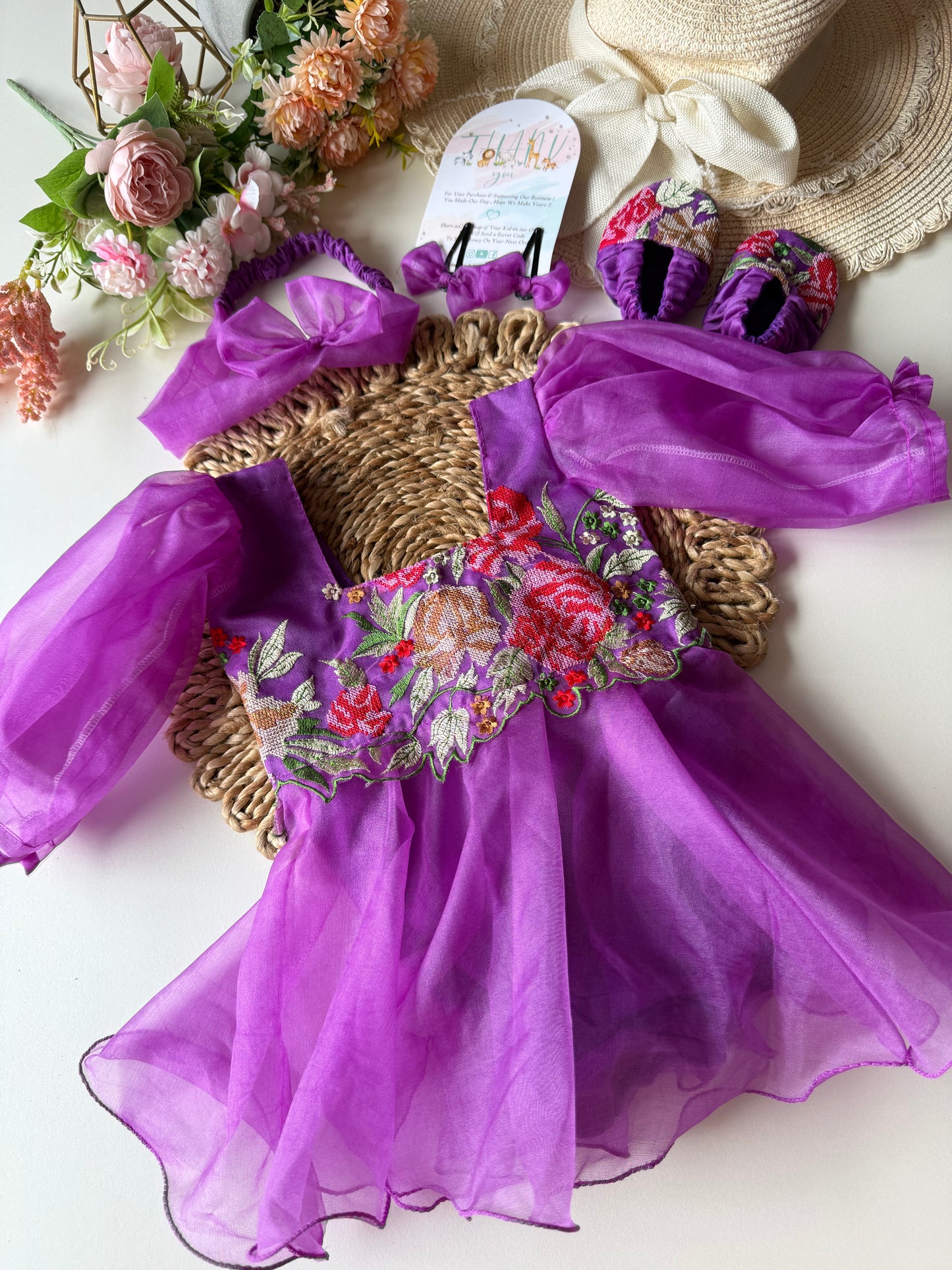 Floral Cutwork Romper / Frock