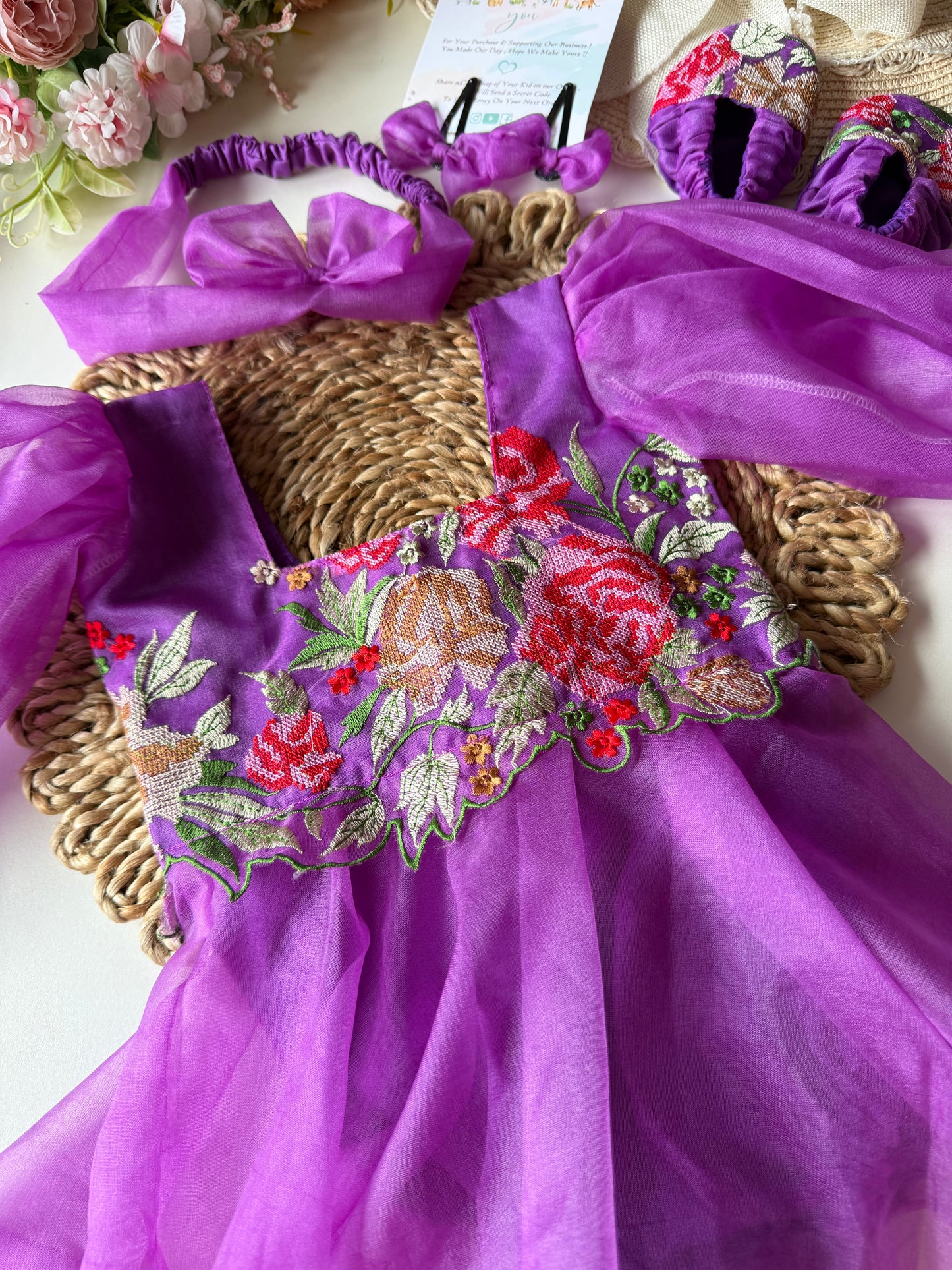 Floral Cutwork Romper / Frock