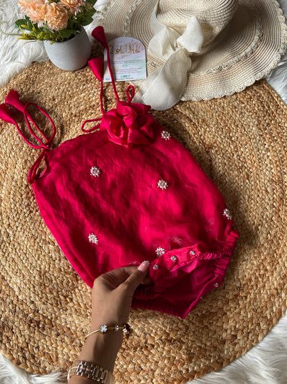 Space Silk Pearl Romper