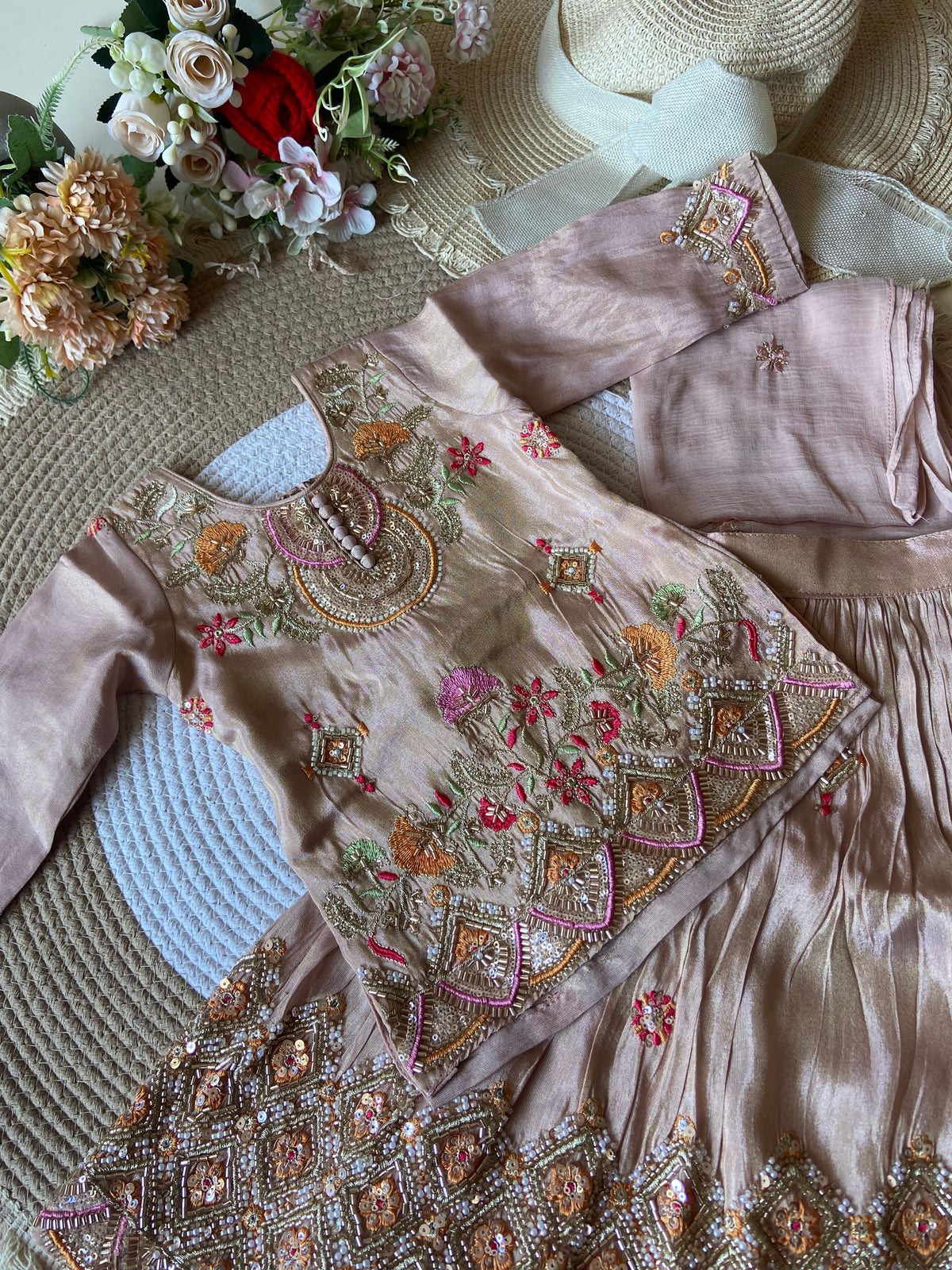 Sequin Piping Premium Lehenga with Dupatta