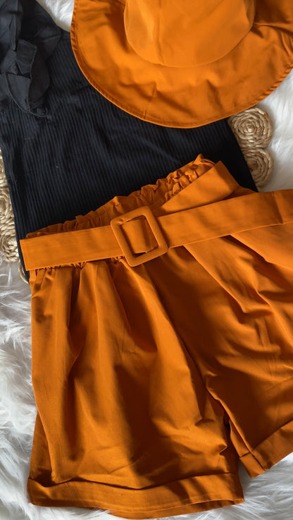 Black Co-Ord Set With Hat