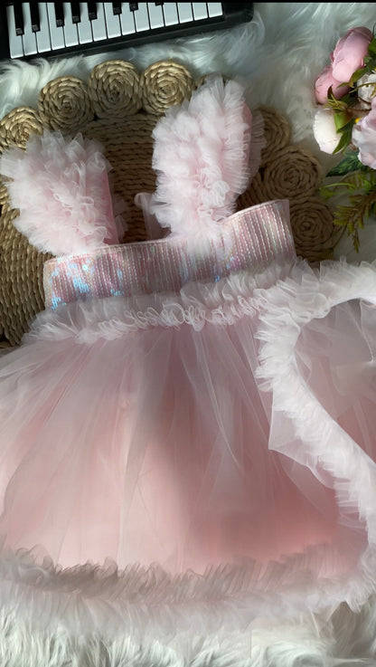Baby Pink Frill Frock