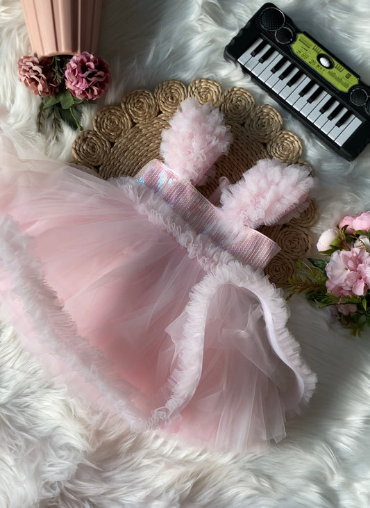 Baby Pink Frill Frock