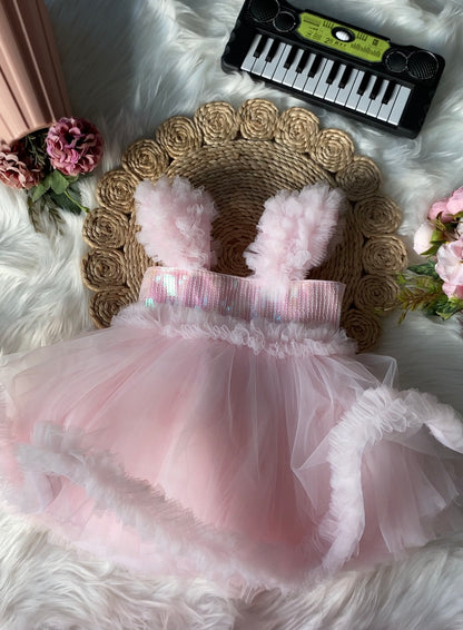Baby Pink Frill Frock