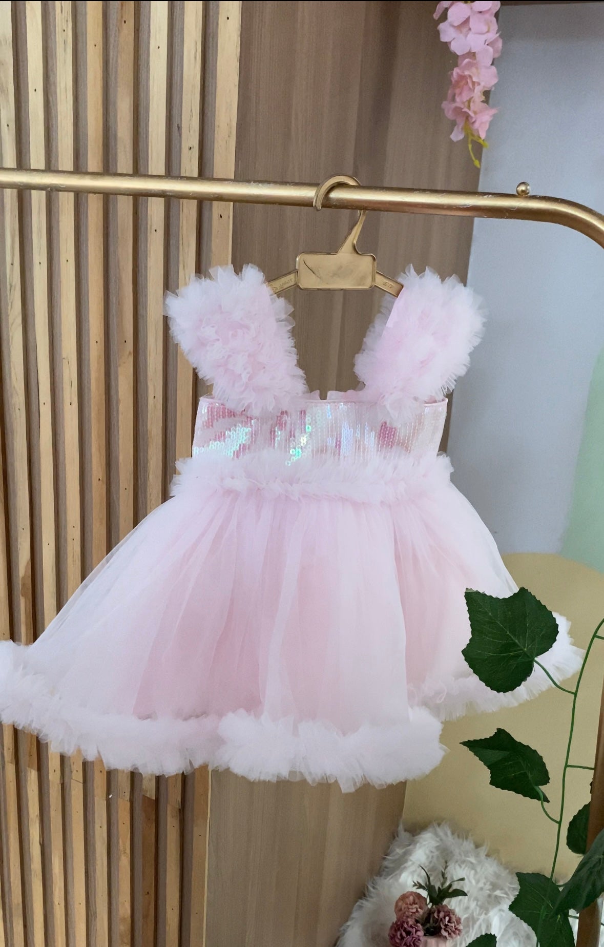 Baby Pink Frill Frock