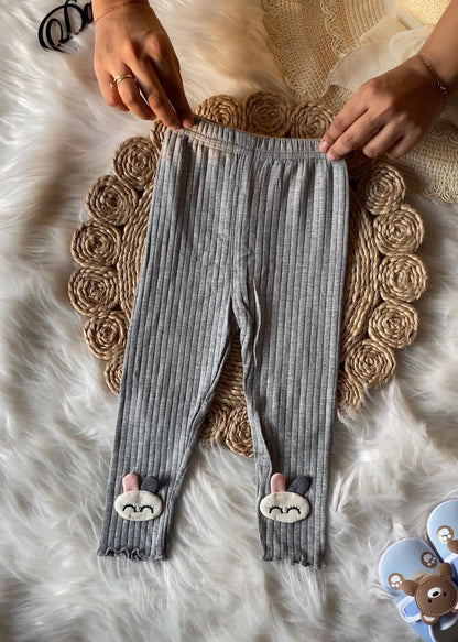 Knitted Stretchable Grey Leggings