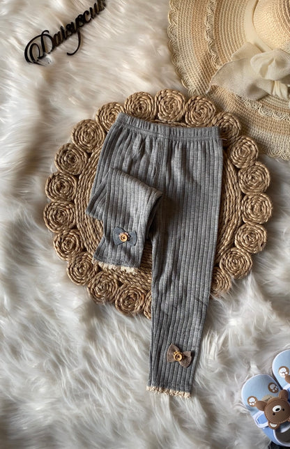 Knitted Stretchable Grey Leggings