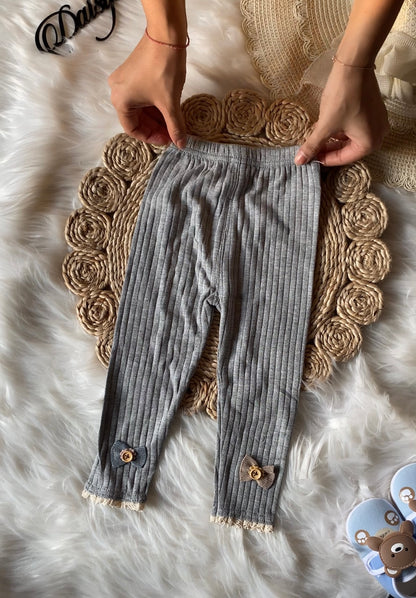 Knitted Stretchable Grey Leggings