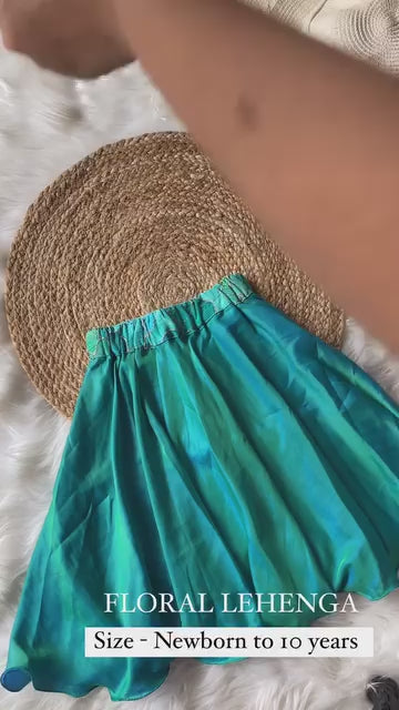 Peacock Chinnon Embellished Lehenga