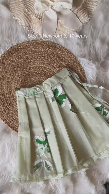 Collared Brush Paint Lehenga